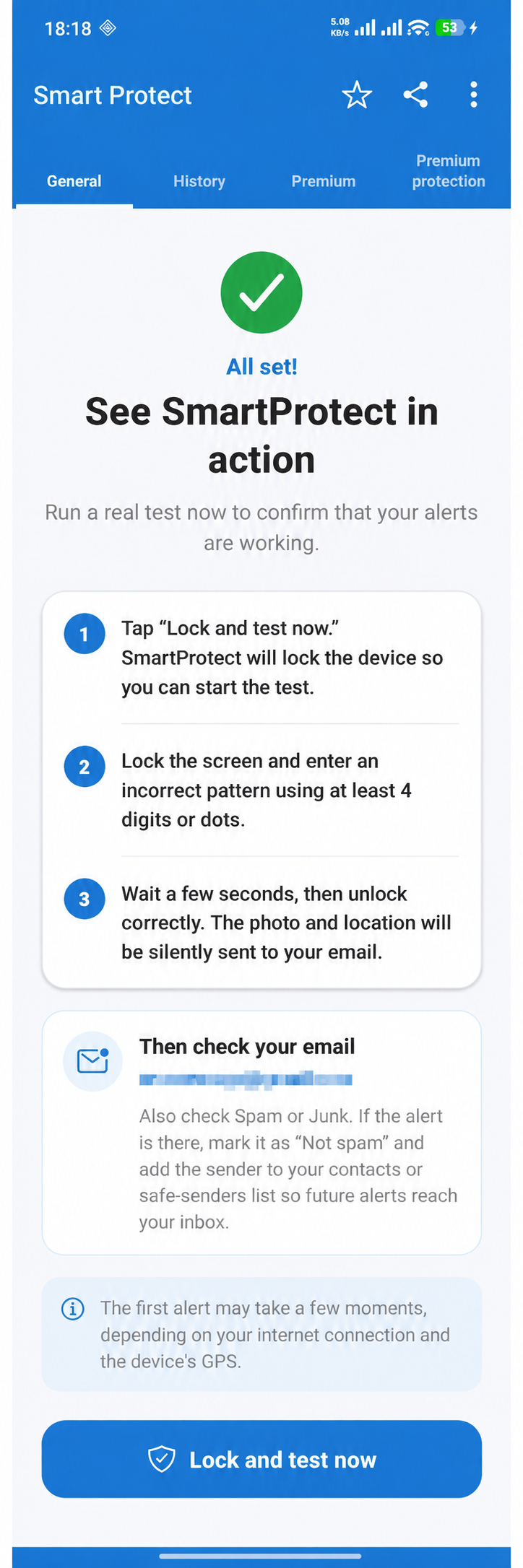 In action — SmartProtect