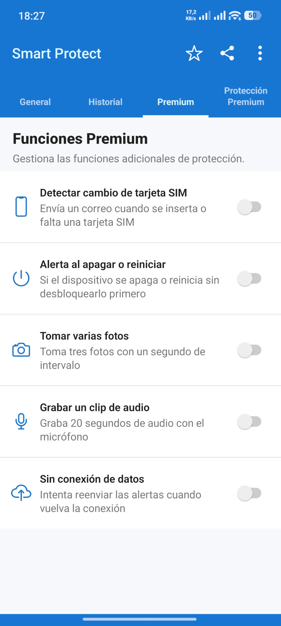 Protecciones — SmartProtect